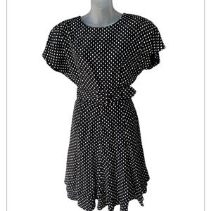 Vgt Classic black and white polkadot dress size 8 BGB Ltd summer charm